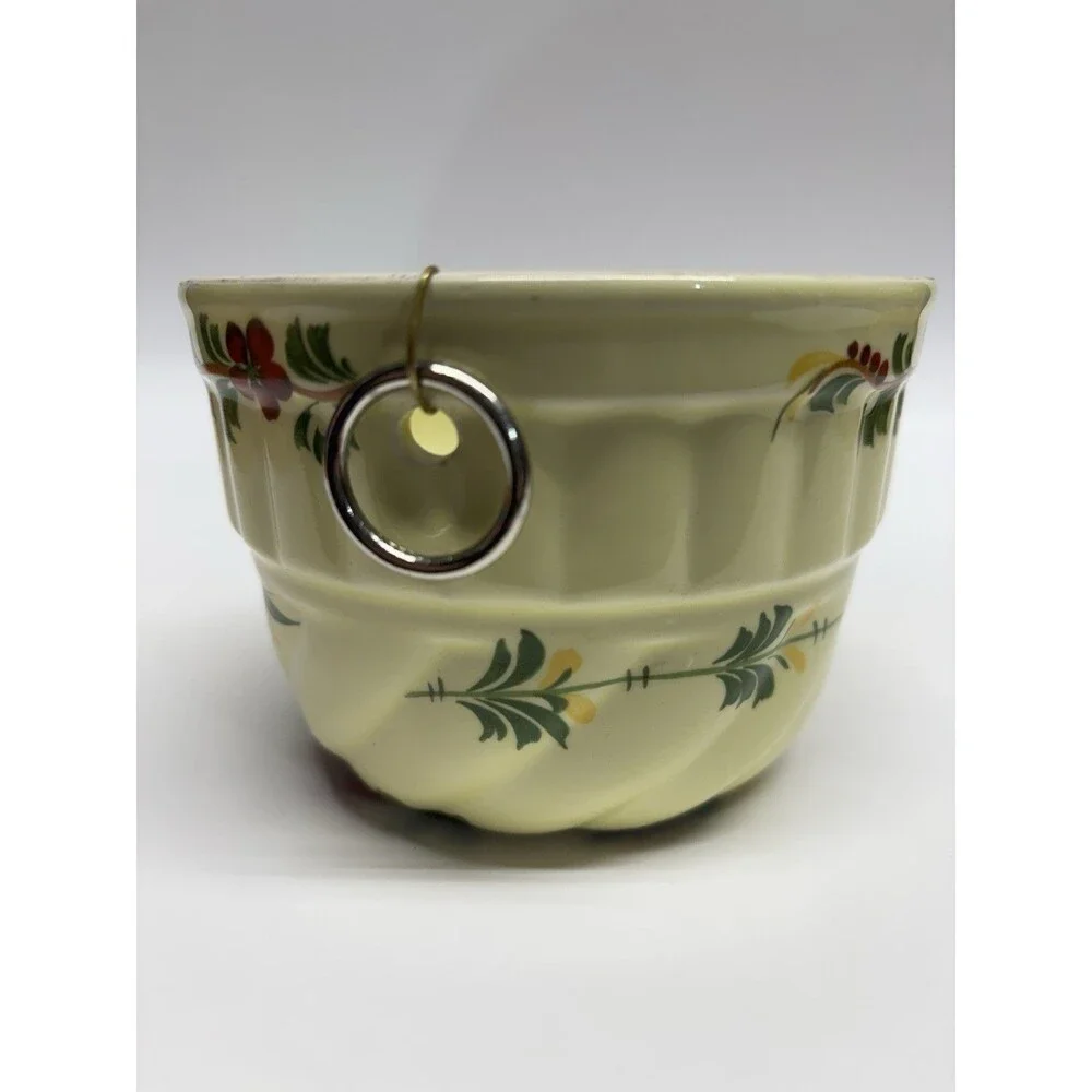 Vintage Teleflora Handpainted Portugal Hanging Ceramic Wall Pocket Vase
